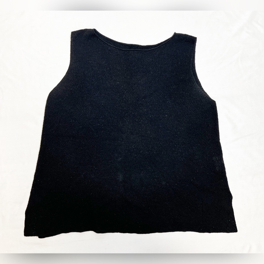 Eileen Fisher Knit Top LP Sleeveless Casual 100% Merino Wool -